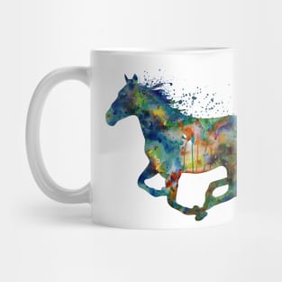 Colorful Running Horse Silhouette Mug